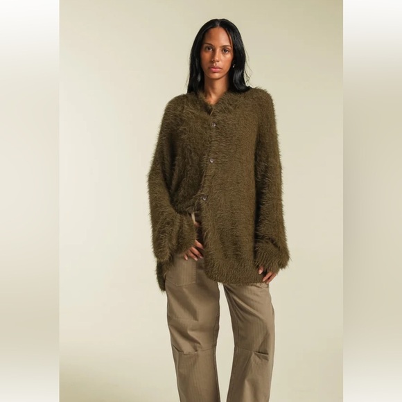 AWET Sweaters - AWET New York MAKE CARDIGAN Forest Green Size Large